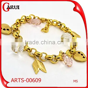 Stainless Steel Jewelry Crystal Pendant Gold Hand Chain Fashion Design Supplier's Choice thumbnail-3