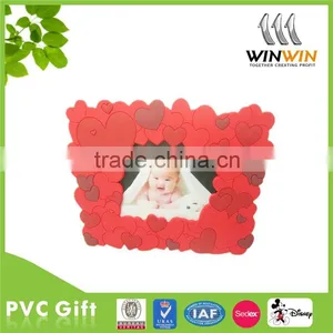 Red Heart PVC Rubber Black Photo Frame/Picture Frame for Babies/children thumbnail-1