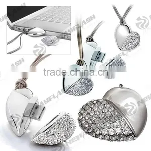 Recordable Heart Shape Crystal Usb Flash Drive 1gb 2gb thumbnail-1