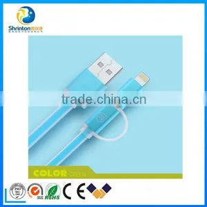 Colorful USB Cable Chaging & Data LEDlight USB Cable for IPhone5/6 Ipad thumbnail-2