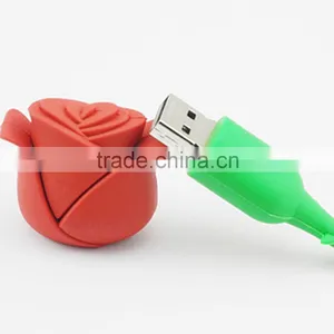 Gift Gadgets Rose Flower USB 2.0 Flash Drive Cartoon Charactor thumbnail-2