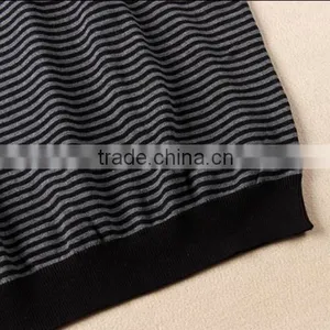 Men's V-neck Stripe Knitting Vest Autumn Wear thumbnail-5