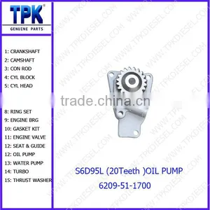 4D95 4D95L 4D95S S4D95 S4D95L OIL PUMP 6204-51-1200 thumbnail-4