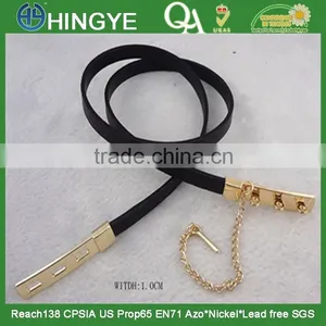 Long Size Gold Color Buckle PU Belt --- E1537 thumbnail-1