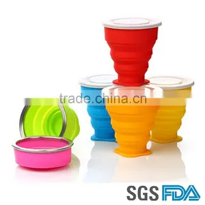 HOT SALE Silicone Folding Bottle, Travel Cup, Silicone Water Cup thumbnail-1