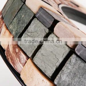 Natural Coconut Shell Mosaic Specialty Digital Prayer Time Clock thumbnail-5