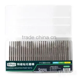 LAOA30pcs Set 3mm Free Shipping Diamond Grinding Tools Emerald Jade Carving Tools Rod Mill thumbnail-2