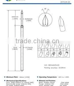 Brass Contact Pin,spring Probe Pogo Pin,bending Pogo Pin,battery Probes thumbnail-6