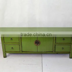 Reclaimed Antique Solid Wood Furniture TV Cabinet thumbnail-1