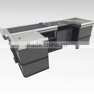 Stainless Steel Checkout Counter With Conveyor Belt thumbnail-1