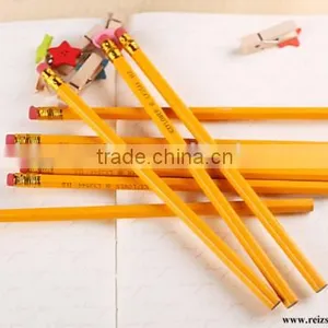 7" Black Lead Hexgonal HB Yellow Pencil thumbnail-2