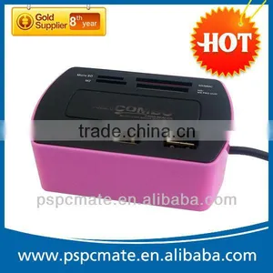 3 Port Usb Hub and Card Reader Combo for Computer Promotion Gift thumbnail-1