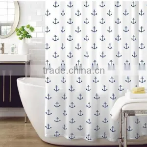 Shower Curtain Gray Stripe Printed, Hot Sale Classic Bathroom Waterproof Curtain thumbnail-3