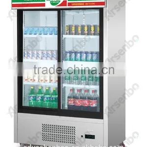 Upright Commercial Refrigerators/Sliding Door Display Cooler thumbnail-1