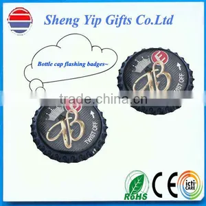 Flashing Bages in the Shape of Bottle Cap thumbnail-1