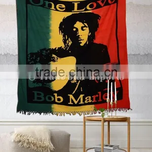 Large Hippie Tapestries Bob Marley Wall Hanging Wholesale Indian Cotton Bedspread Bohemian Picnic Throw Boho Beach Blanket thumbnail-1