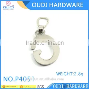 Letter G Zipper Slider for Bag Parts Bag Making Accessories Metal Puller Customized Any Letters thumbnail-5