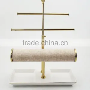 Bracelet Bar With Necklace Stand Telescoping T-bar Bracelet Display Jewelry Holder, Watch Display Rack thumbnail-1