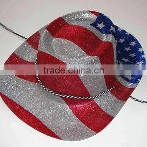 America Flag Glitter Cowboy Hat thumbnail-1