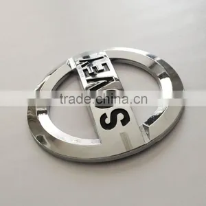 Custom ABS Plastic Chrome Emblem Round Car Logo Badges thumbnail-3