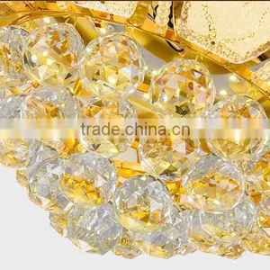 High Quality Hotel Decorative Crystal Ceiling Fan With LED Light thumbnail-3