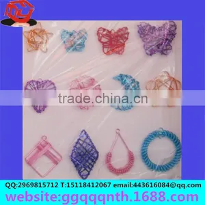 Christmas Ornaments Accessories Different Shape Handmade Beaded Woven Wire Earrings Pendant thumbnail-6