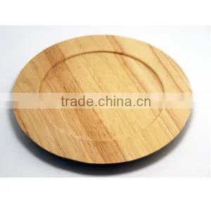 Round Wood Plate Round Wooden Tray Wood Plate Wholesales thumbnail-1