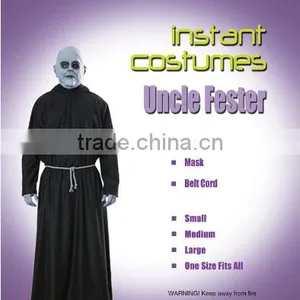 Halloween Adult Fancy Dress Midnight Uncle Fester Scary Party Instant Costume thumbnail-1
