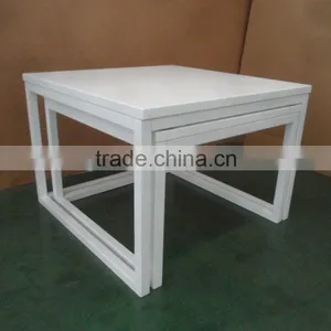 Stackable End Table Sets Wooden Nesting End Side Tables Stackable Coffee Tables thumbnail-6