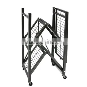 Heavy Duty Supermarket Metal Storage Store Shelf With Wheels thumbnail-1