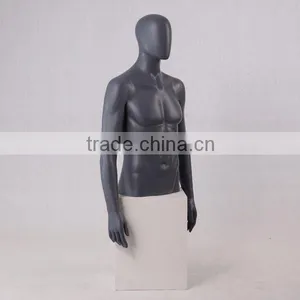 Half Body Male Black Torso Mannequins thumbnail-1