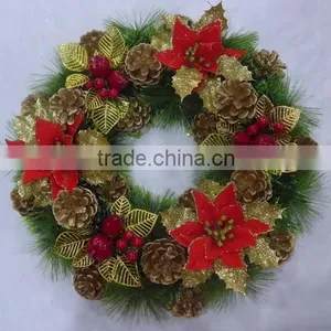 2016 New Arriving Design 4cm Green Decorative Wreath thumbnail-1