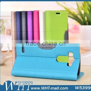 Luxury Bling Leather Wallet Case For LG G3 Dual Color Stand Cover Case thumbnail-1