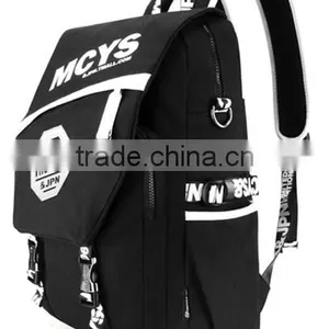 Black Stylish School Backpack Logo Printed is Available Factory Direct Cheap Bag thumbnail-2