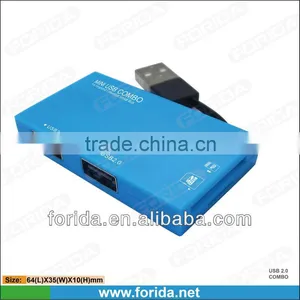 2 Port USB 2.0 Hub & SD/TF Card Reader, Usb Combo thumbnail-1