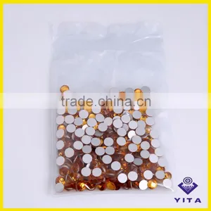 China High Quality Non Hot Fix Clear Gold Flatback Shiny Rhinestone Wholesale thumbnail-4