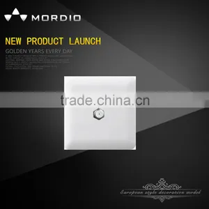 PC Material 1 Gang Satellite Socket and TV Socket,TV Satellite Wall Socket thumbnail-1