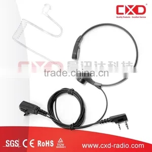 Mobile Radio Headset Intercom Throat Microphone Headphone With Finger PTT thumbnail-1