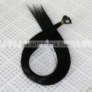Good Quality Flat Tip Keratin Hair Extension Wholesale 1g Strand 18inch Black Paypal Acceptable thumbnail-1