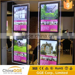 Super Slim Window Display Ceiling LED Hanging Crystal Acrylic Light Box thumbnail-2