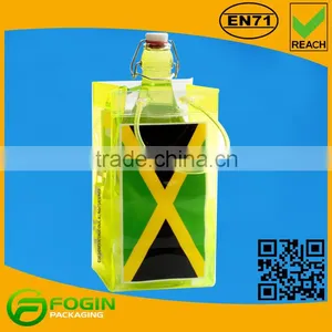 Plastic PVC Ice Bag For Wine With Totes thumbnail-1
