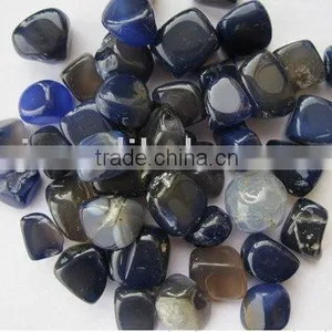 Natural Blue Agate Tumbled Stone thumbnail-1
