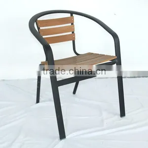 Restaurant Furniture Ourdoor Good Quality Relaxing Wooden Aluminum Chair YC008 thumbnail-1