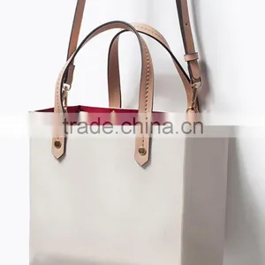 New Custom High Quality Fashionable Mini PU Tote and Shoulder Handbag Shopping Bag for Women thumbnail-4