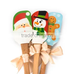 100% Food Grade Personalized Baking Kitchen Silicon Christmas Pastry Spatula Kids Silicone Spatula thumbnail-1