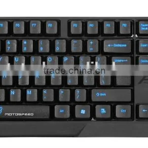 USB 7 Colors Colorful LED Illuminated Ergonomic Backlight Gaming Wired Keyboard for Laptop PC thumbnail-5