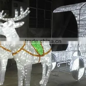 Large Christmas Light With Santa and Reindeer Smart Outdoor Christmas Reindeer Lights thumbnail-6