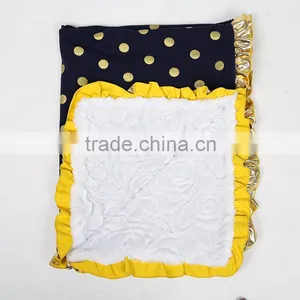 Gold Dots Minky Baby Blankets Super Soft and Beyond Adorable Baby Quilt Gold Baby Blanket Quality Choice thumbnail-6