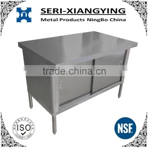 NSF Approval Stainless Steel Kitchen Dish Cabinet With Sliding Door thumbnail-1