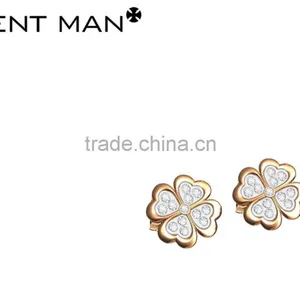 High Quality Italy Earring ,2015 Wholesale Women Gold Flower Earring,rose Gold Round Circle Shaped From Coolman thumbnail-1